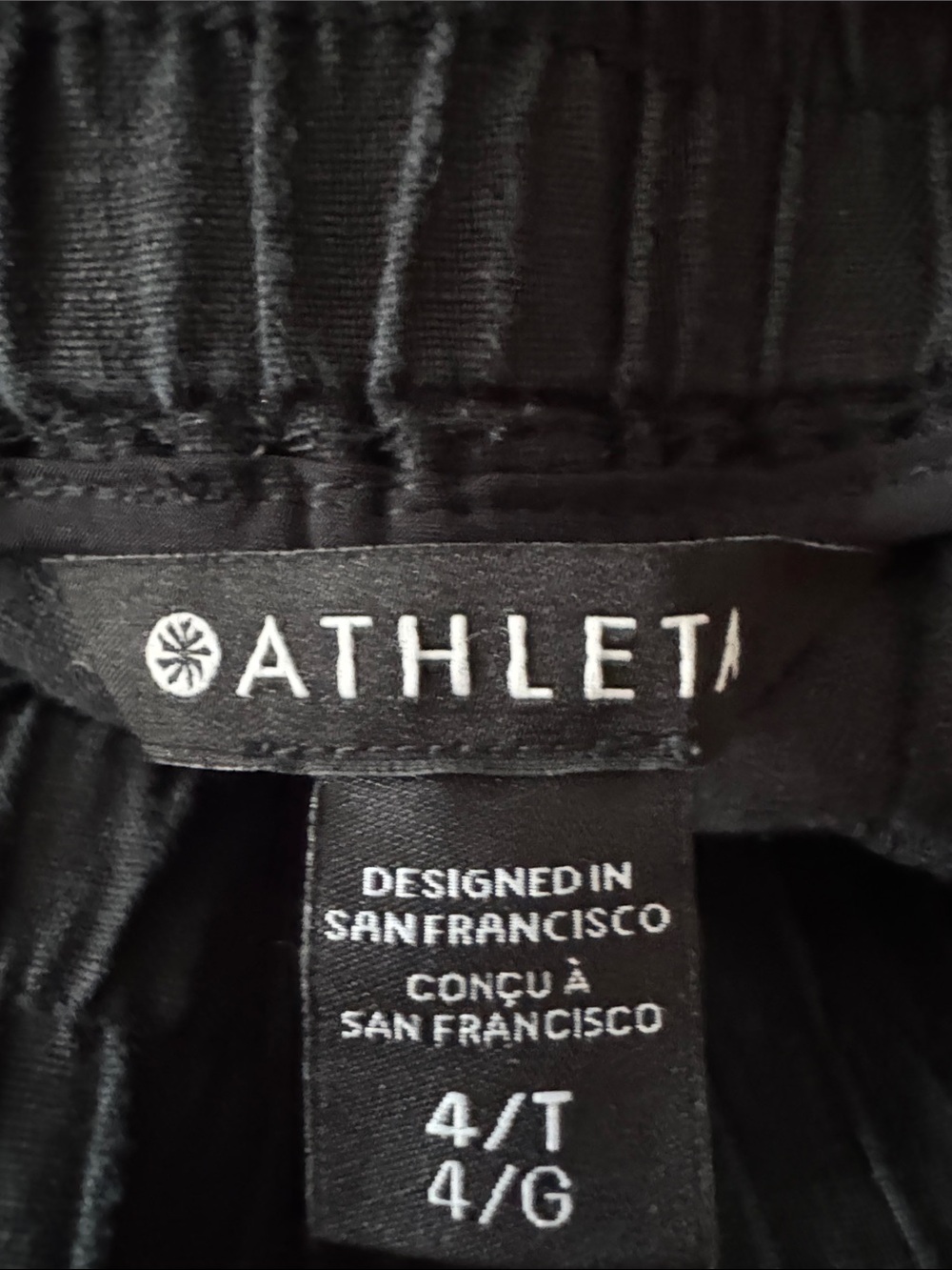 Athleta Cabo Linen Jogger Pants Size 4 Black 100% Linen Pull On - Picture 4 of 5